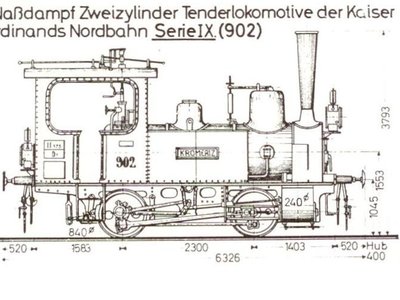  Lokomotiva Kroměřížských drah z roku 1880 "Kromeriz" (KFNB IX 902)